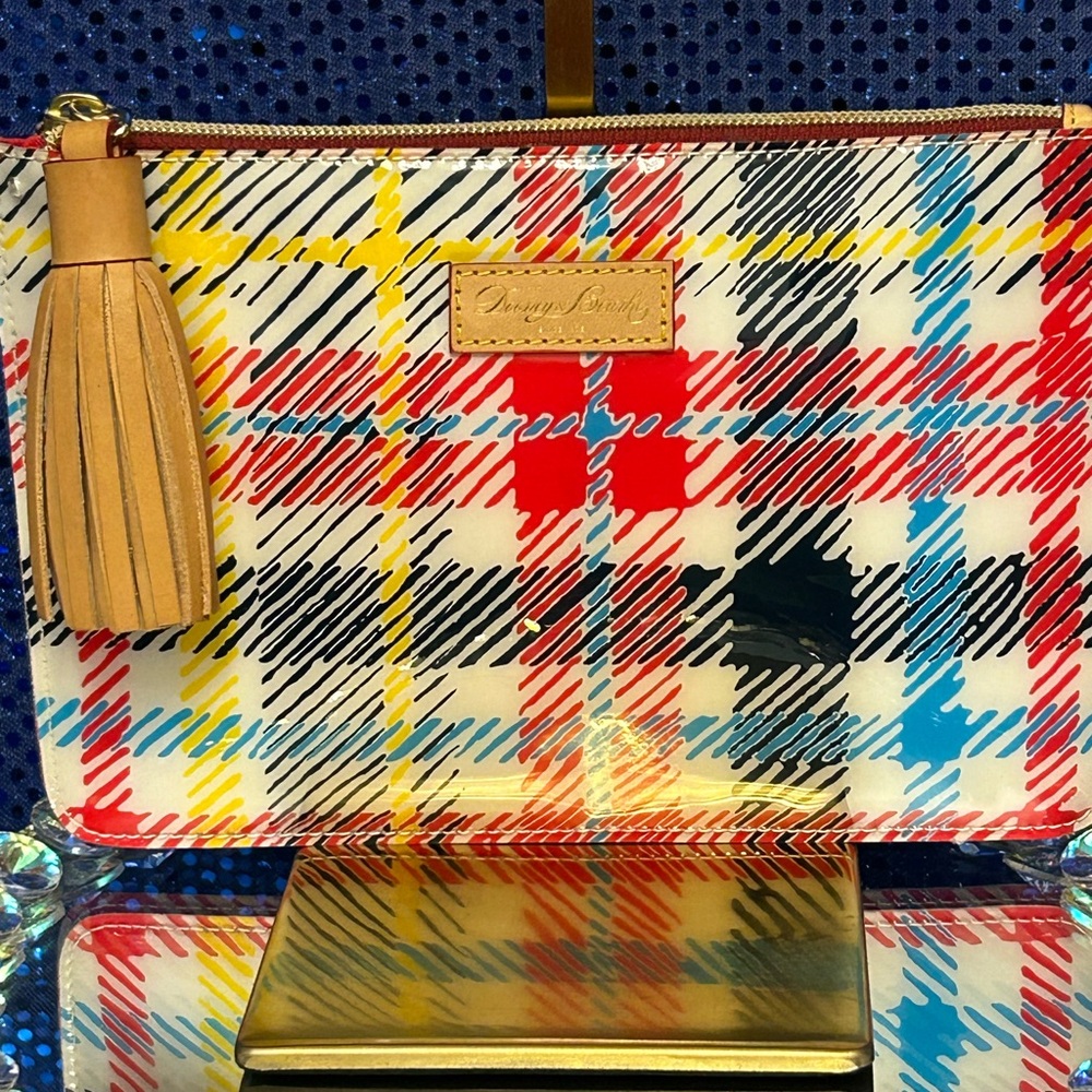 Dooney & Bourke Multicolor Plaid Chatnum  Wristlet/Clutch